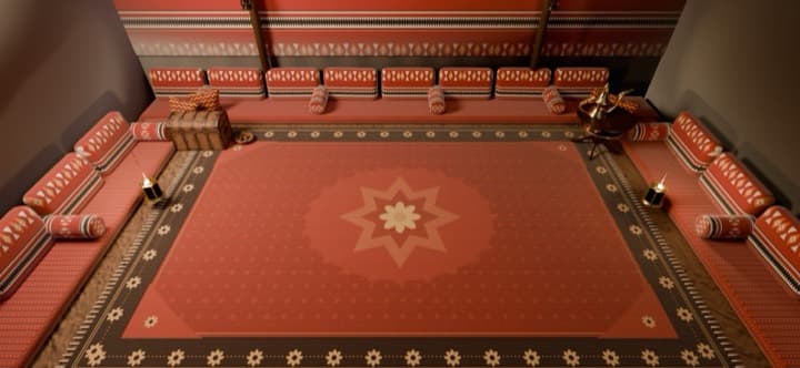 طاولةُ جلسة الافتراضيّة